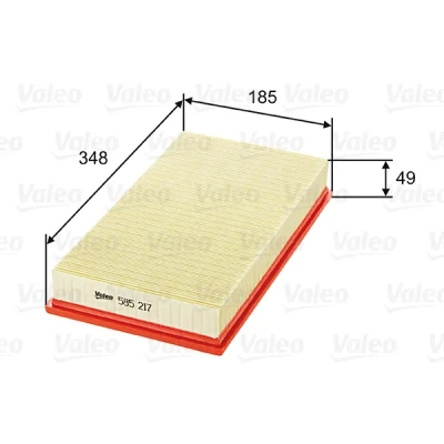 Image de VALEO 585217 Filtre à air 47 185 348 Cartouche filtrante VOLVO: C70 2 Cabriolet, V70 2, XC70 I Cross Country