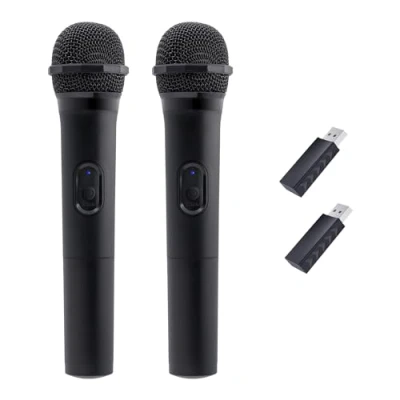 Image de Mcbazel Faible Latence 2,4 G Microphone à Main sans Fil pour PS5 / PS4 Pro PS3 PS2 Xbox Series X S/Xbox One Commutateur One/360 /NS Switch OLED/Wii/Wii U/PC, 2 Pièces