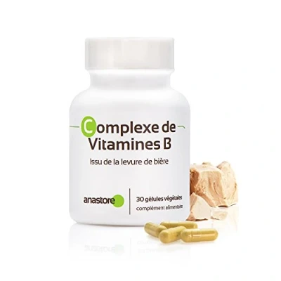 Image de COMPLEXE de Vitamines B * 200 mg / 30 gélules B1, B2, B3, B5, B6, B8, B9 et B12 Issu la levure bière