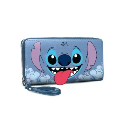 Image de Disney Lilo et Stitch Tongue Portefeuille Essentiel, Bleu, 19 x 10 cm