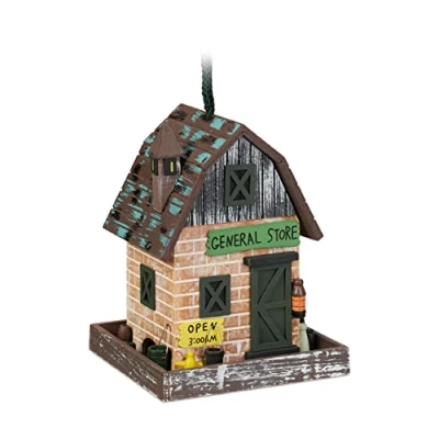 Image de Relaxdays Cabane à Oiseaux, Suspendre, en Bois, Toit ouvrant, HLP : 23 x 18 cm, pour Jardin et Balcon, Multicolore