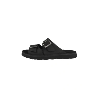 Image de Clarks Mixte Solsbury Strap Sandal, Black Leather, 42 EU