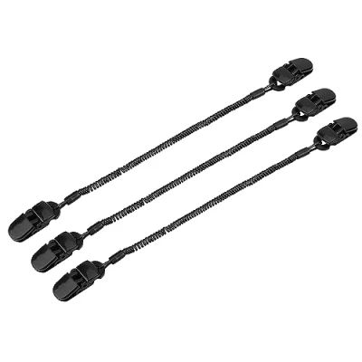 Image de Tbest CAU Retainer, 3Pcs Clipe Retenue De gation,Black Clip pour La Pêche Au Nauti Le Tiire Garde Cordon Enroulé
