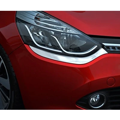 Image de Chrome avant lampe frontale Phare Accent Trim couvertures pour s&#039;adapter au Clio IV (2012 16)