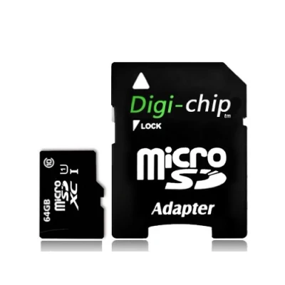 Image de Digi Chip Carte mémoire micro SD UHS 1 haute vitesse 64 Go pour téléphones et smartphones Samsung Galaxy A20e, A20s, A21s, A10e, A10s