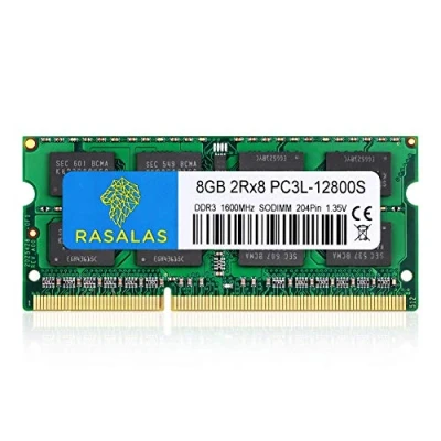 Image de Rasalas MTXtec Barrette de mémoire DDR3L 1600 MHz PC3 12800 sans tampon non ECC 1,35 V CL11 2Rx8 204 broches SODIMM 8 Go