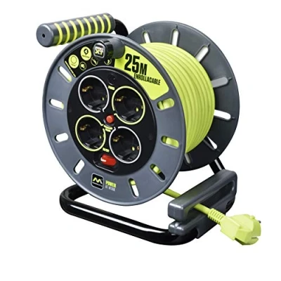 Image de Lucco OME25164SL PX Enrouleur de câble 3000 W 250 V Gris/Vert Pistache