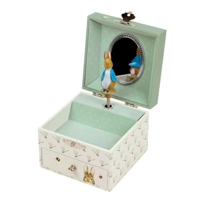 Image de TROUSSELIER Pierre Lapin Peter Rabbit. Boîte à Trésors &amp; Bijoux Musicale Idéal Cadeau Enfant Musique Lullaby de Mozart Colori Vert