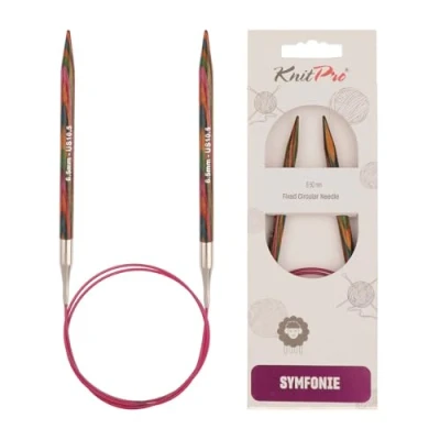 Image de KnitPro KP21327 Symphonie Aiguille Circulaire Fixe Bois Multicolore 17 x 0,6 9 cm