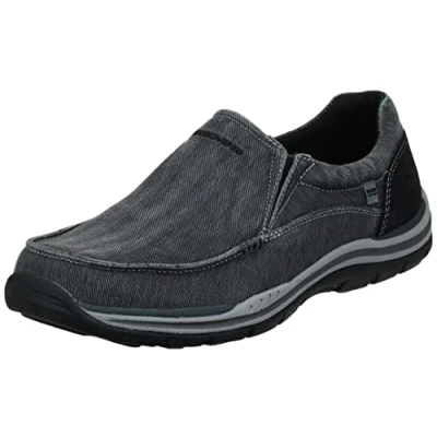 Image de Skechers Homme Avillo attendu Mocassin, Noir, 43 EU X Large