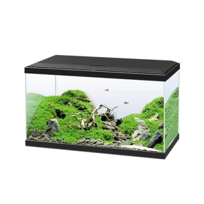 Image de Ciano, Aquarium 60 Noir, pour Poissons, Équipé d&#039;un Filtre, Consommables, LED et Chauffage, 58L, Emballage Renforcé Envoi Web