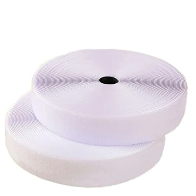 Image de Scratch Autocollant Rubans Adhésifs, Bande Agrippantes Adhésives Extra Fort Ruban Adhésif Hook Loop Double Face 25M x 20mm (blanc)