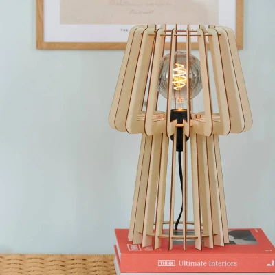 Image de Lampe à poser Nordlux GROA Bois Noir H. 40 Style déco