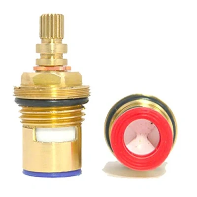 Image de robinet Magicien de remplacement disque en céramique quart tour Cartouches (paire) 20 dents BSP 1/5,1 cm fourni avec vis laiton massif, Pair (One Clockwise, One Anticlockwise), Q548i