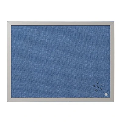 Image de Bi Office Blue Bells Tableau d&#039;Affichage avec Surface en Tissu Bleu, Cadre MDF Perle, 60 x 45 cm