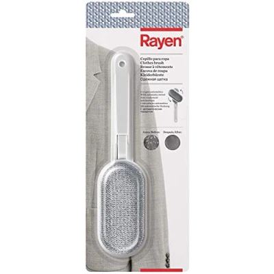 Image de Rayen, Brosse à Linge, Parfait pour Les Poils d’Animaux de Compagnie, Tête pivotante, Toutes Sortes Surfaces Blanc 33 cm