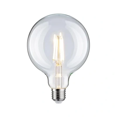 Image de Paulmann 28971 Ampoule LED Globe Filament G125 9W Classique Opale Blanc Chaud 2700K E27, Claire