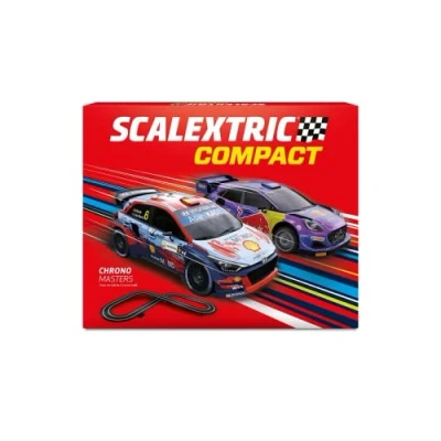 Image de Scalextric Circuit Compact Piste de Course complète 2 Voitures et télécommandes 1:43 (Chrono Masters)
