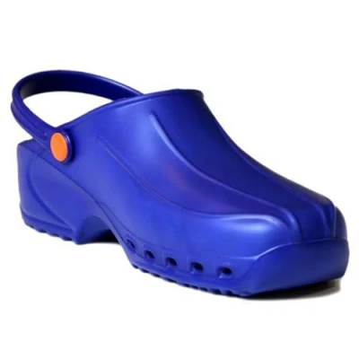 Image de Gima Sabots professionnels ultralégers avec lanière, Unisex, anatomiques, antidérapants, antichocs, antistatiques, tige non perforée, semelle couleur Bleu, taille EU 42, 1 paire