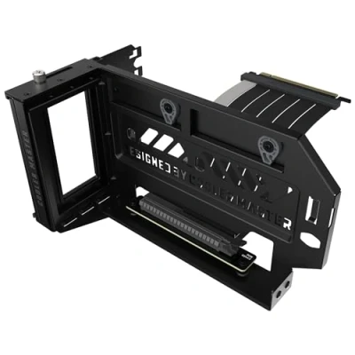 Image de Cooler Master Kit Support GPU Vertical V3, pour Boîtiers PC E ATX/ATX/mATX &amp; Appareils PCI 4.0, Modulaire Ajustable Carte Graphique, Acier SGCC Épais, Riser Cable 165mm Inclus Noir