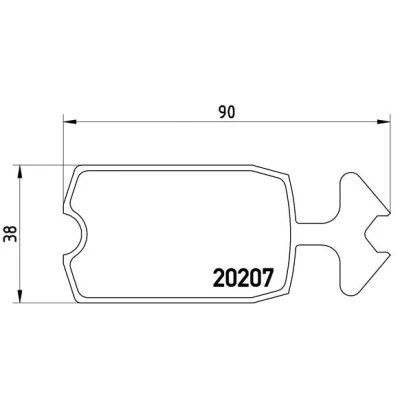 Image de BREMBO P 61 002 Jeu de plaquettes frein contact signal d&#039;usure exclu sans accessoires CITROËN: 2CV Berline, Dyane 3/5 portes, Acadiane Van
