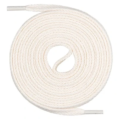 Image de lacets Mount Swiss© Premium, 1 paire de plats, 100% coton, indéchirables, largeur 7 mm, longueur 45‑200 cm 100 cm ecru