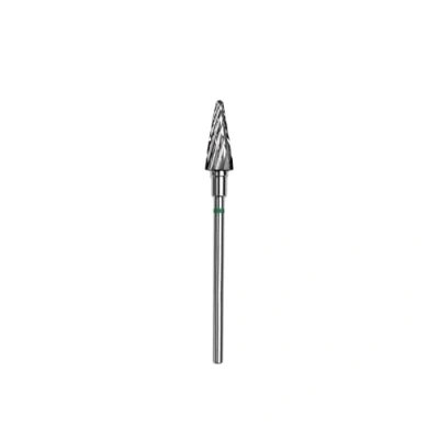 Image de Staleks Foret conique vert pour ongles grossiers en carbure de tungstène Frustum Acrylique Gel Nail Shellac Remover 6/14 mm