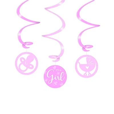 Image de Décoration Swirl c&#039;est une fille 70cm 3 pièces