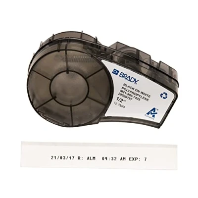 Image de Brady 121016 Étiquettes à imprimer (Noir, Blanc, Imprimante d&#039;étiquette adhésive, Polypropylène (PP), Transfert thermique, Carré, BMP21 PLUS, BMP21, ID PAL, LABPAL, LAB)