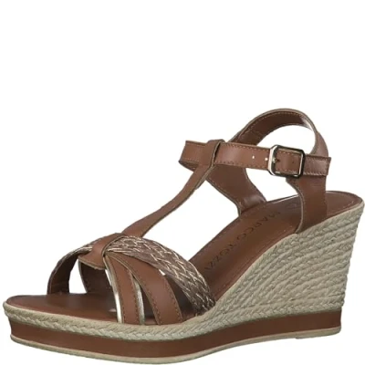 Image de MARCO TOZZI Sandale à talon by Guido Maria Kretschmer 2 28020 42 Femme, Cognac Comb, 39 EU