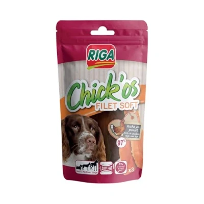 Image de Riga Chick&#039;os Filet de Poulet friandise pour Chien 80g
