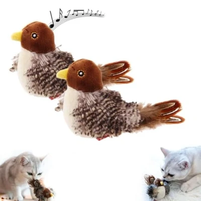 Image de Oiseau chat,oiseau Pour Chat qui bouge,Jouet Gazouillant Simulé, Simulated Chirping Bird Cat Toy, Jouet Interactif Chats, Amusant Et Stimulant Chats D&#039;intérieur