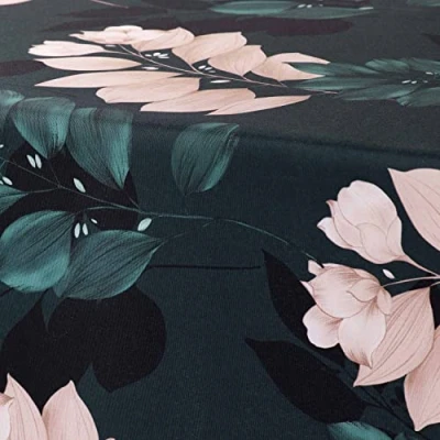 Image de douceur d&#039;intérieur, Nappe Rectangle (150 x 200 cm) Belline Emeraude, Polyester Imprimé