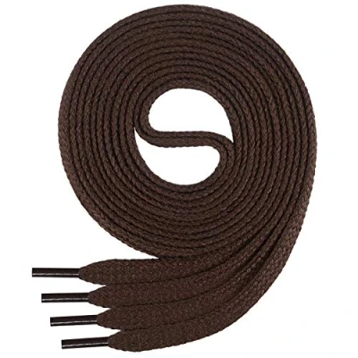 Image de Lacets de qualité en polyester Di Ficchiano© plat env. 7 mm large 100 % coton, anti déchirure, 16 couleurs, longueur 45 200 cm marron foncé, 160