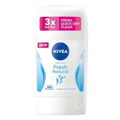 Image de NIVEA lot de 2 bâtons 50 ml gel naturel frais pour femme, protection 48H, x ml, une sensation fraîche, un nettoyage et longue durée avec texture douce,