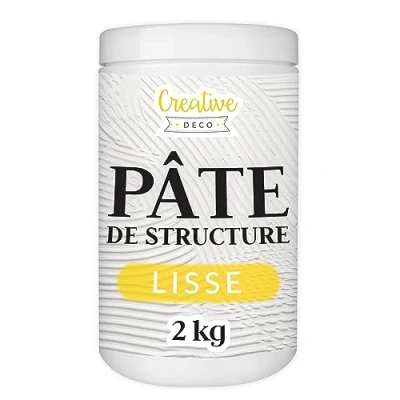 Image de Creative Deco Modeling Paste Pâte de Structure Lisse 2kg à Relief pour Peinture Acrylique Modelling Texturée Pate Modelage Effet 3D et Texture Art