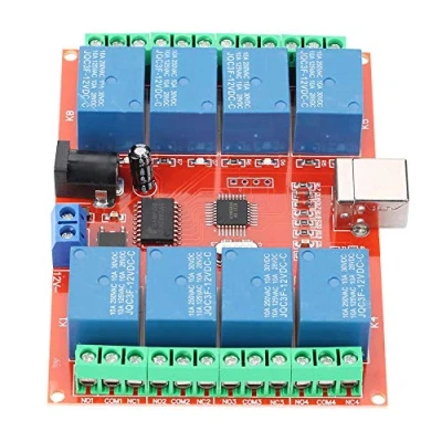 Image de Walfront 8 canaux DC 12 V d&#039;ordinateur USB commutateur Relais Module contrôleur avec Puce de contrôle importée Haute Performance