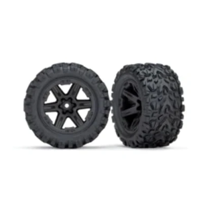 Image de Traxxas Roues Montees Collees RXT Noires Talon X2