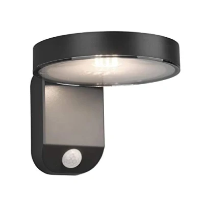 Image de Reality Leuchten Posadas R22251142 Applique murale d&#039;extérieur LED en plastique avec détecteur de mouvement 4,5 W Anthracite