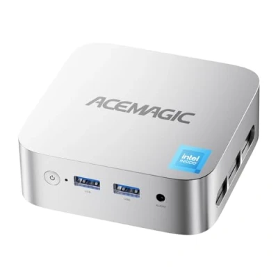 Image de ACEMAGIC Vista V1 Mini PC, Intel Alder Lake N97(jusqu&#039;à 3,6GHz), 8 Go DDR4 256 M.2 SSD Ordinateur de Bureau, W11 Pro/4K HDMI+DP/WiFi 5/BT4.2 Computer pour la Maison/Bureau/école