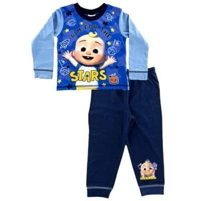 Image de CoComelon Pyjama JJ Aim For The Stars pour garçon. Âges 12 mois à 4 ans (18 24 mois) Multicolore