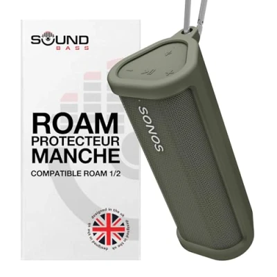 Image de SOUND BASS Étui de Protection en Silicone Robuste pour Sonos Roam &amp; SL Vert Protégez Votre Haut Parleur Bluetooth sans Fil utilisant Cette Housse/Housse