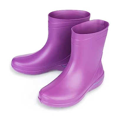 Image de ESTRO Botte de Pluie Femme Caoutchouc Bottine Chaussures CR01 (41 EU, Prune)