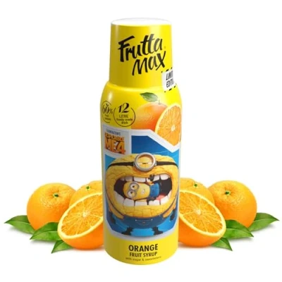 Image de FruttaMax Concentré de sirop fruits Moins sucre avec 60% convient pour machine à soda 500ml (Minions Orange)