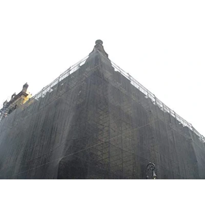 Image de FERRETELIX Netting de protection pour échafaudage Couverture anti moustiques 6 x 3 cm Noir