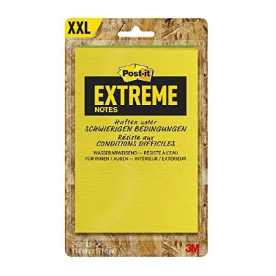 Image de Notes Post it Extreme 114 x 171 mm, 2 blocs (Jaune/Vert ou Orange/Vert)
