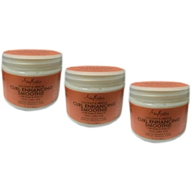 Image de Crème Smoothie 340 g A base de l&#039;huile karité, noix coco et hibiscus Pour rénover les cheveux bouclés