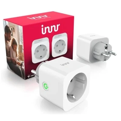 Image de Innr Prise Connectée Zigbee, Smart Plug, Fonctionne avec Innr, Philips Hue*, Alexa &amp; Hey Google (hub connecté requis) Alexa, 3600W, 16A, 2 Pack, SP 240