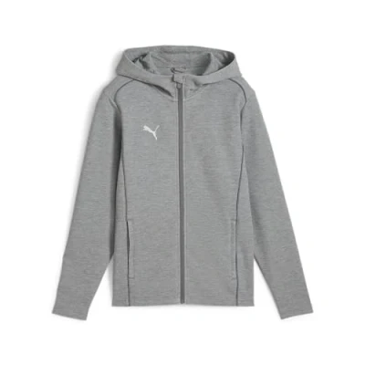 Image de PUMA Teamfinal Casuals Veste à Capuche JKT Jr Mixte, Gris Moyen chiné argenté, 164