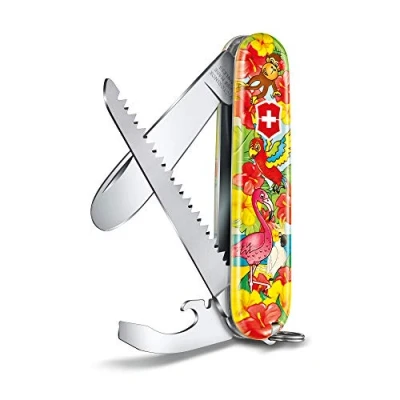 Image de Victorinox, My First Couteau de Poche Suisse, Multifonction, Léger, 9 Fonctions, Grande lame with rounded tip, Ouvre boîtes, Tournevis 5 mm